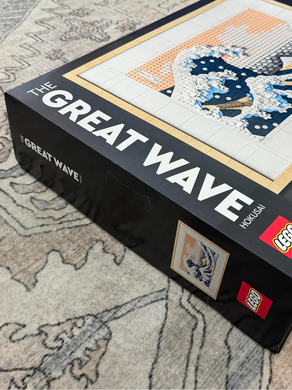 Lego The Great Wave Wall Art - Blue, White & Tan